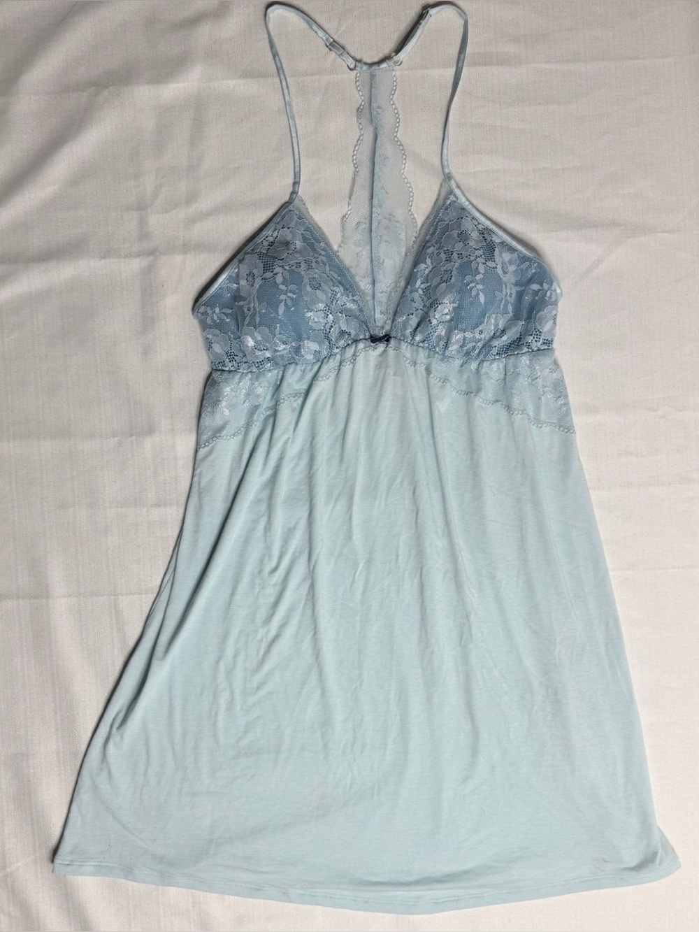 Victoria's Secret Women’s Light Blue Padded Teddy baby doll Nightgown Medium